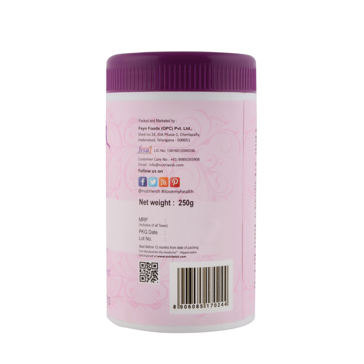 NUTRIWISH Rye Flour, 250 gm