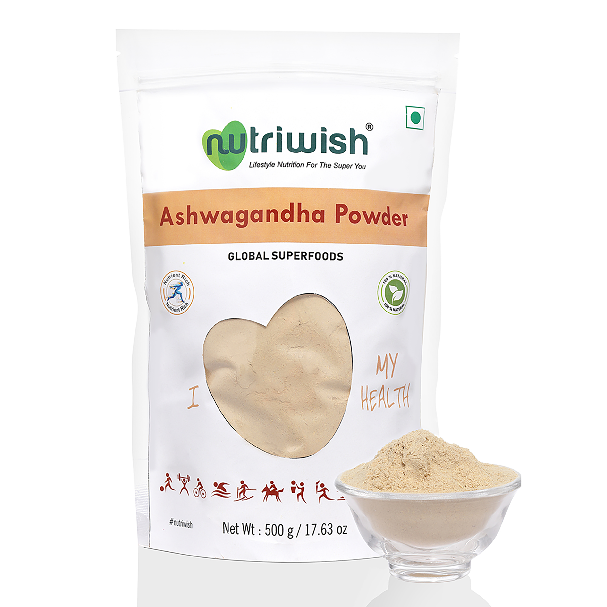 Nutriwish Ashwagandha Powder, 500g