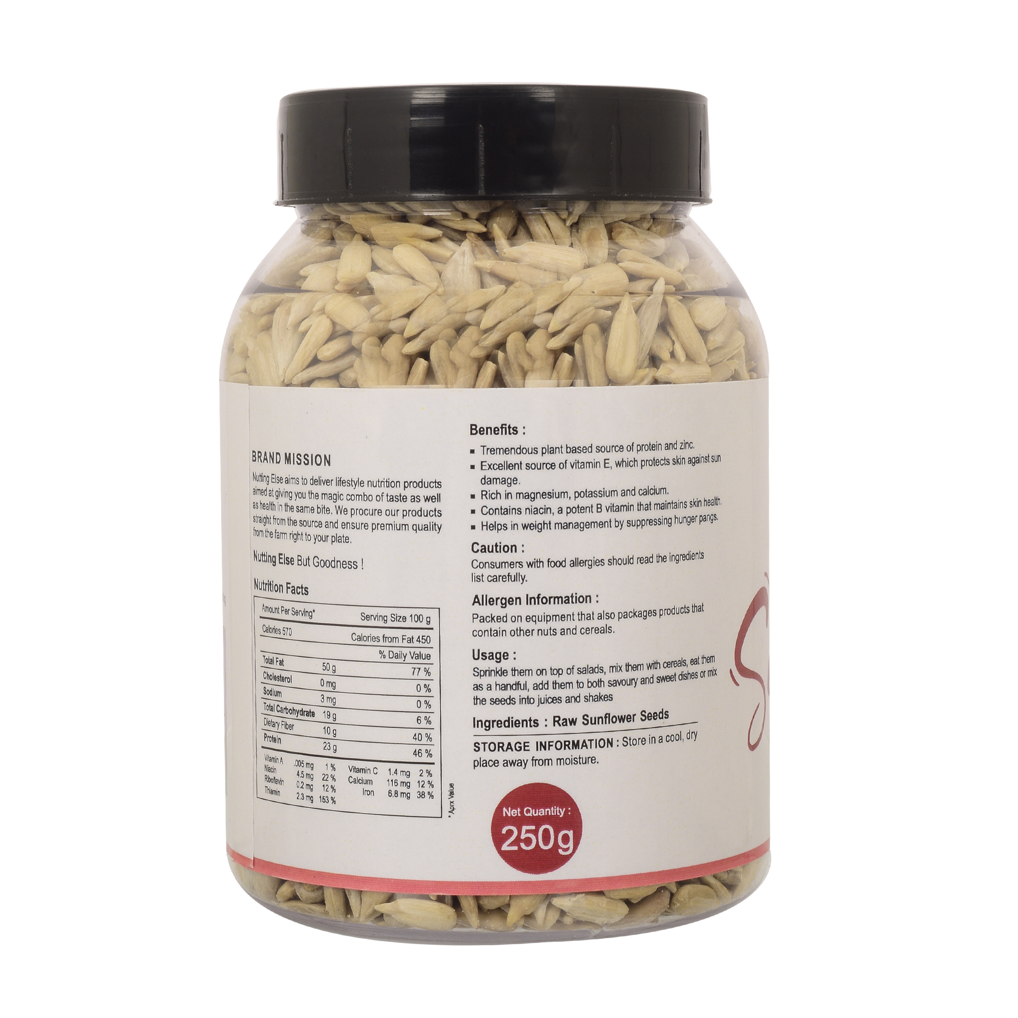 Raw Sunflower Seeds 250g