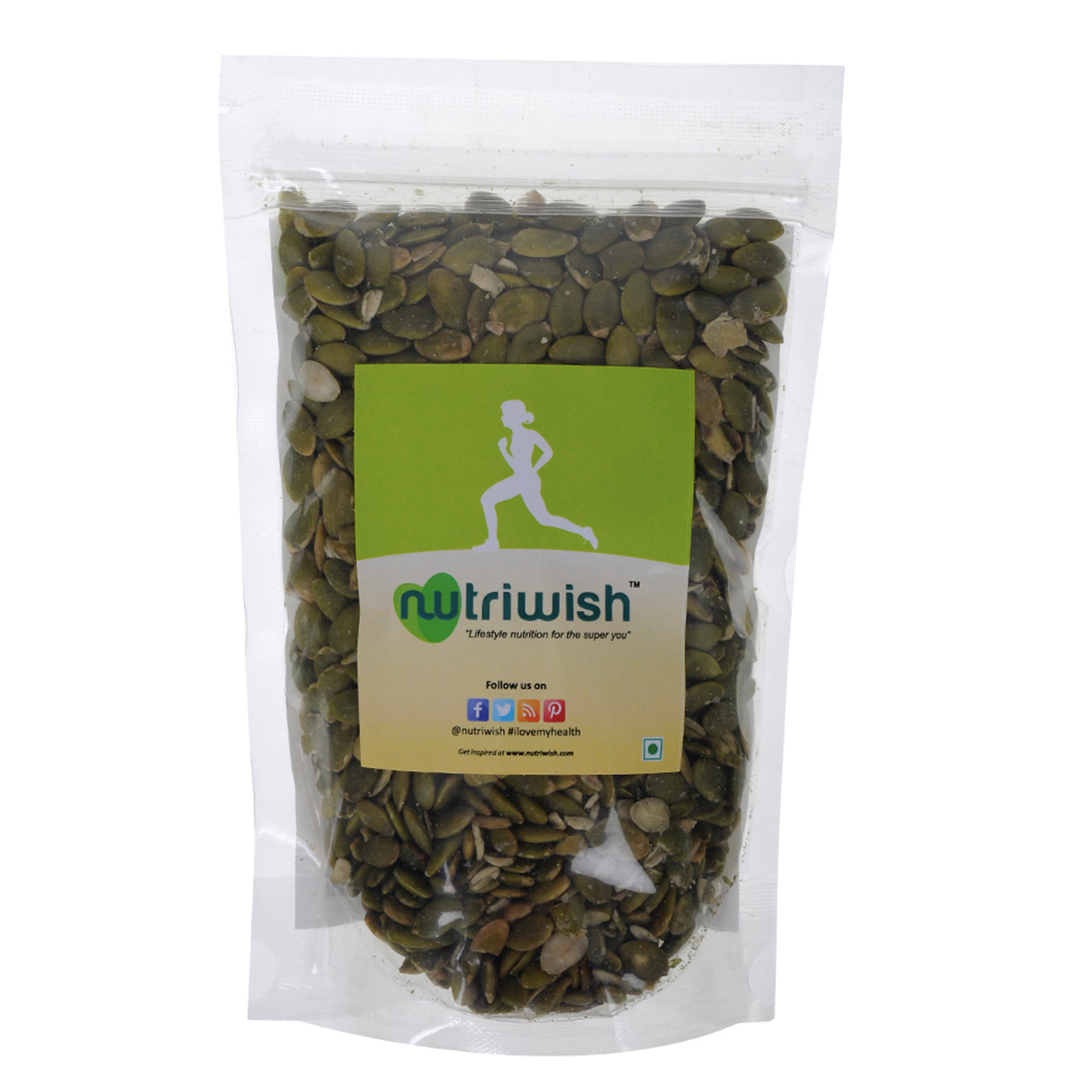 NUTRIWISH Pumpkin Seeds - Roasted & Salted, 200 gm