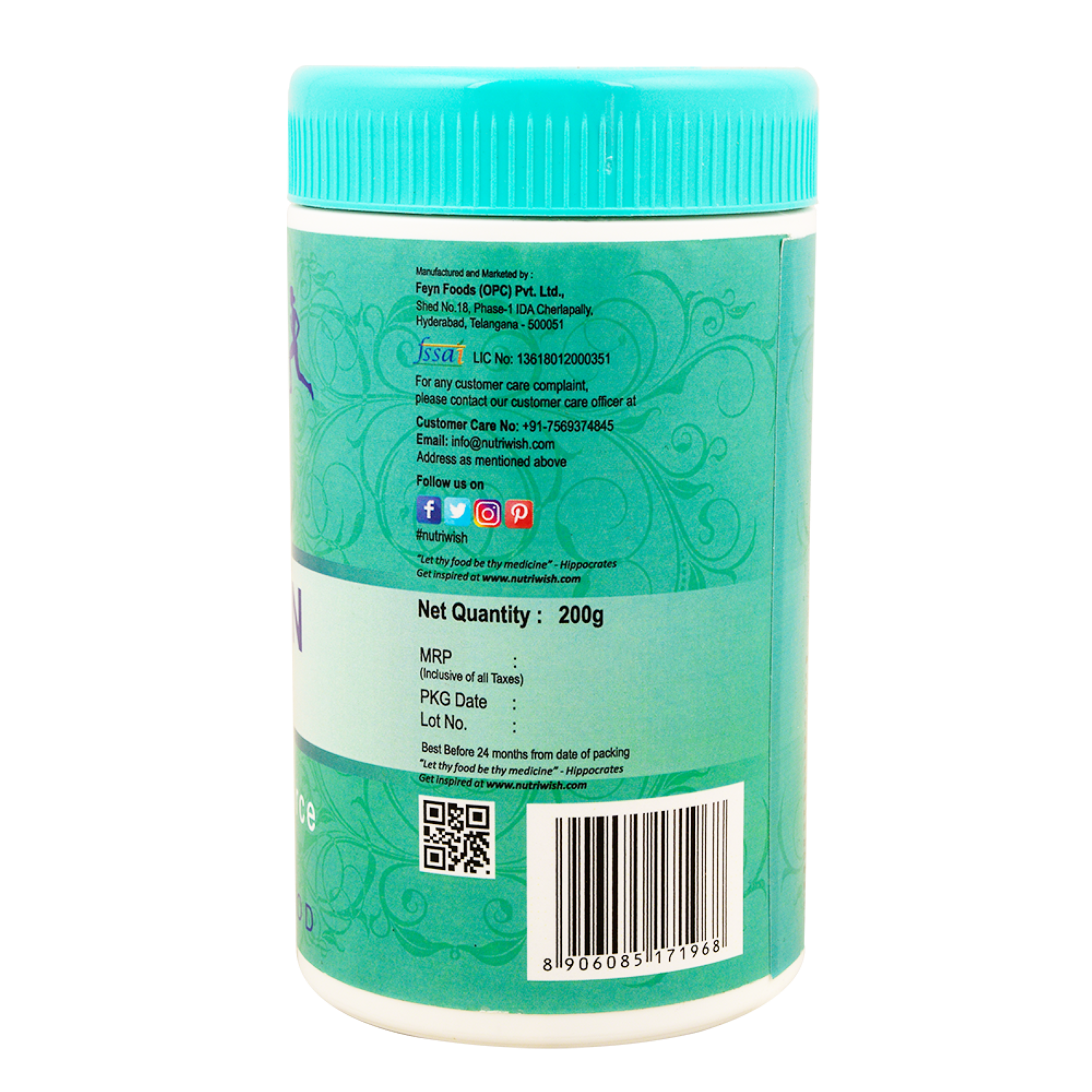 Nutriwish Pea Protein Powder, 200 g