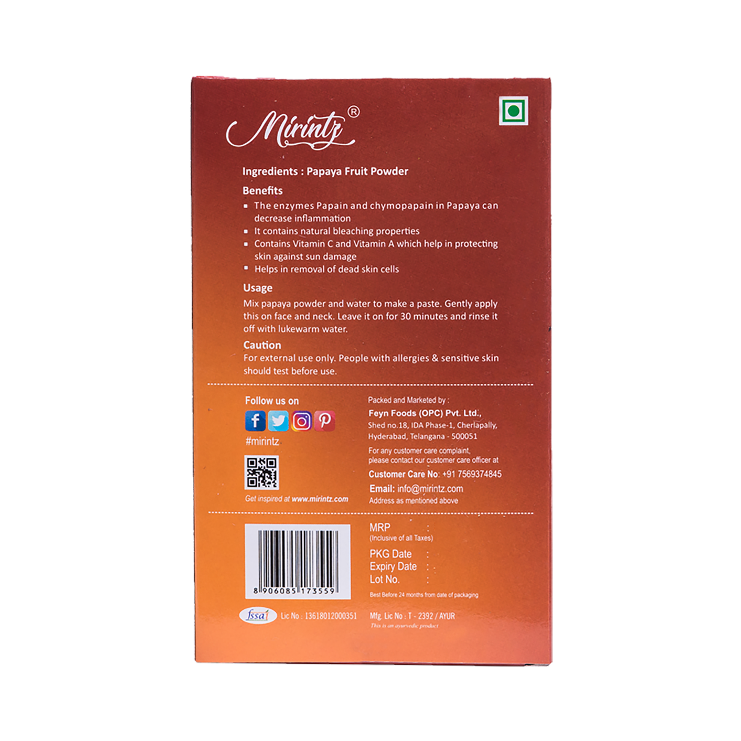 Pomegranate Peel Powder 100g