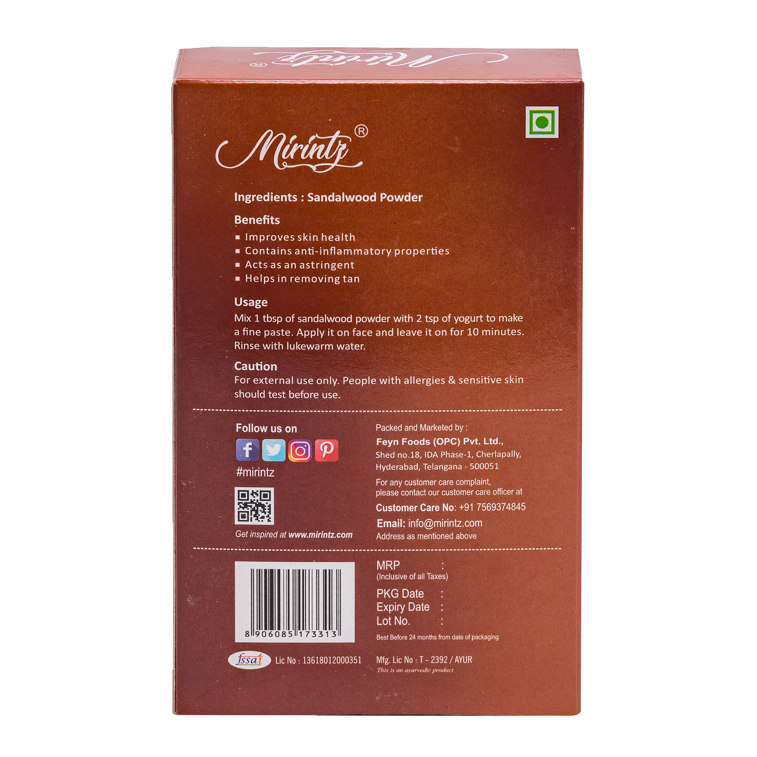 Sandalwood Powder 100g