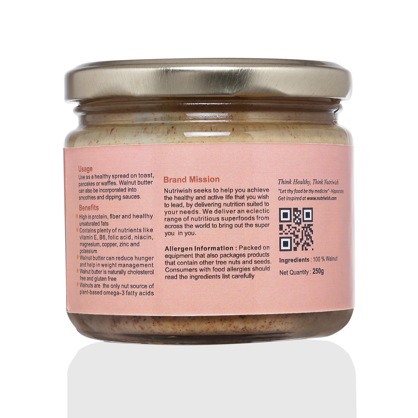 Nutriwish Walnut Butter, 250g