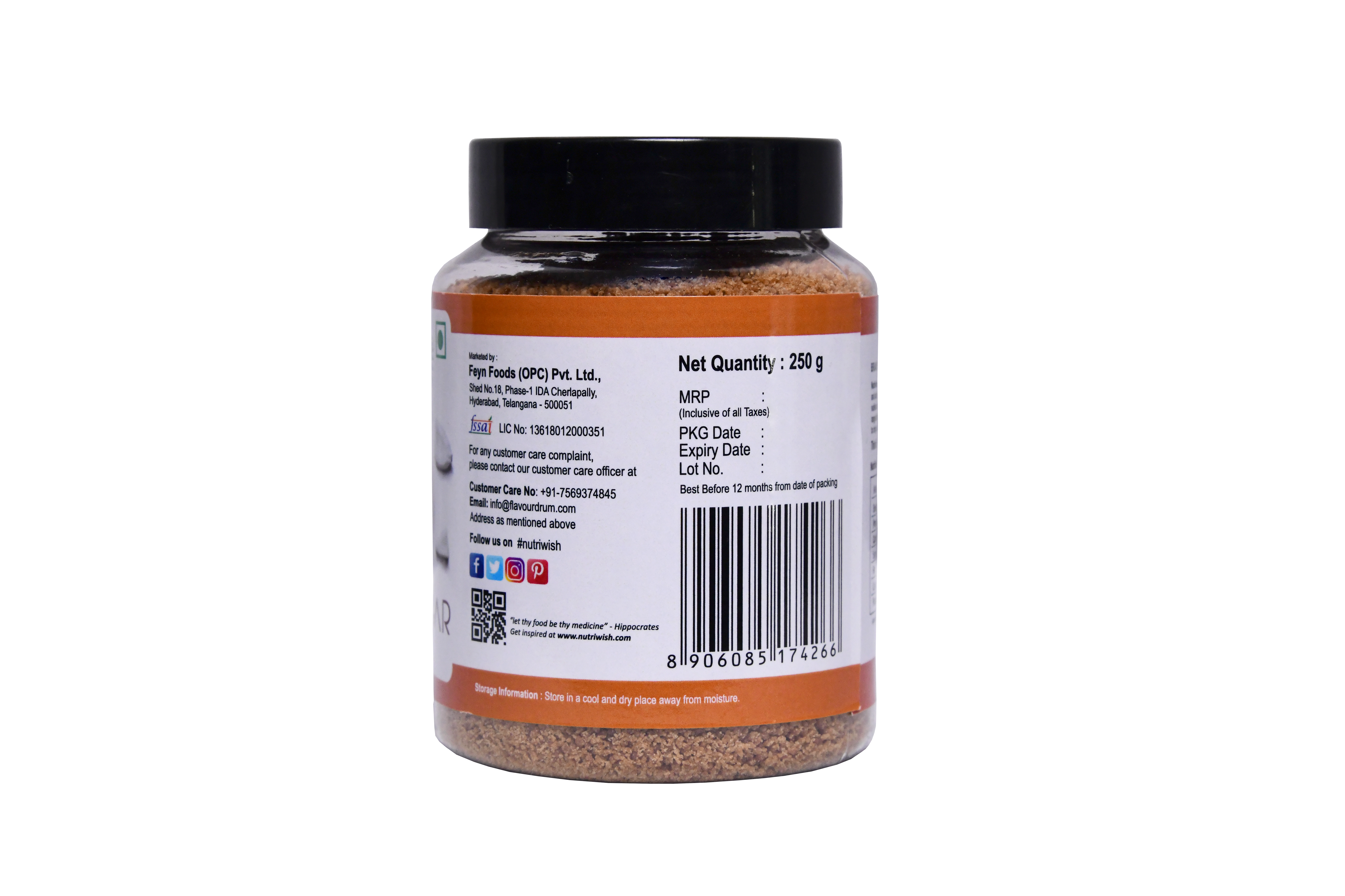 Nutriwish Coconut Sugar, 250 g, 250 g