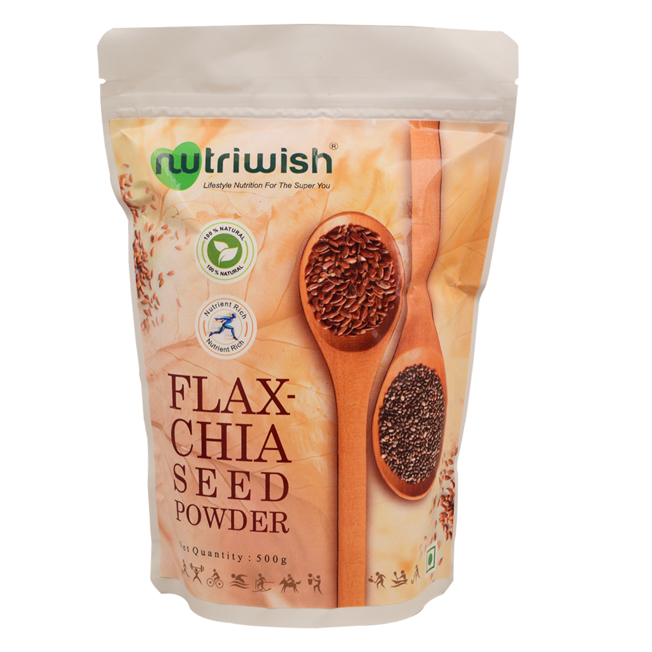 Nutriwish Flax Chia Seed Powder, 500 g