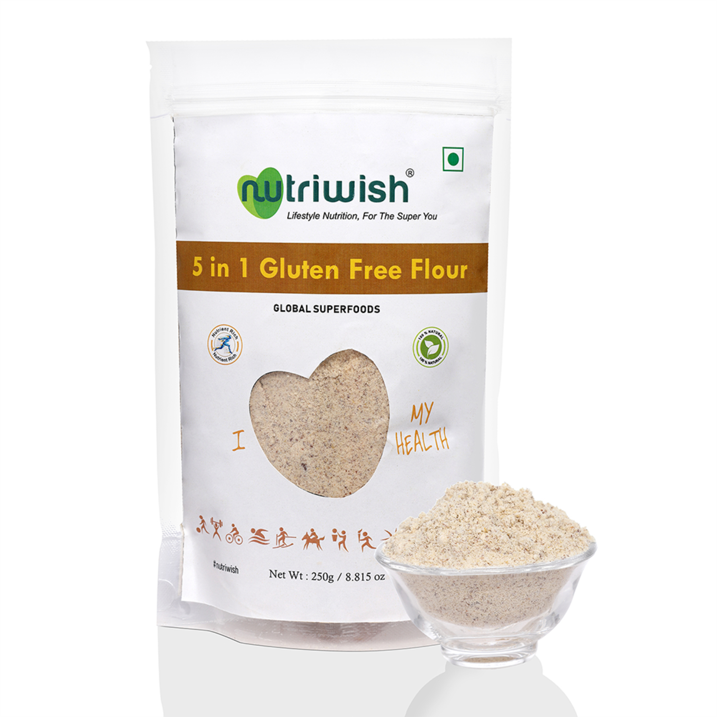 Nutriwish 5-in-1 Gluten Free Flour, 250g