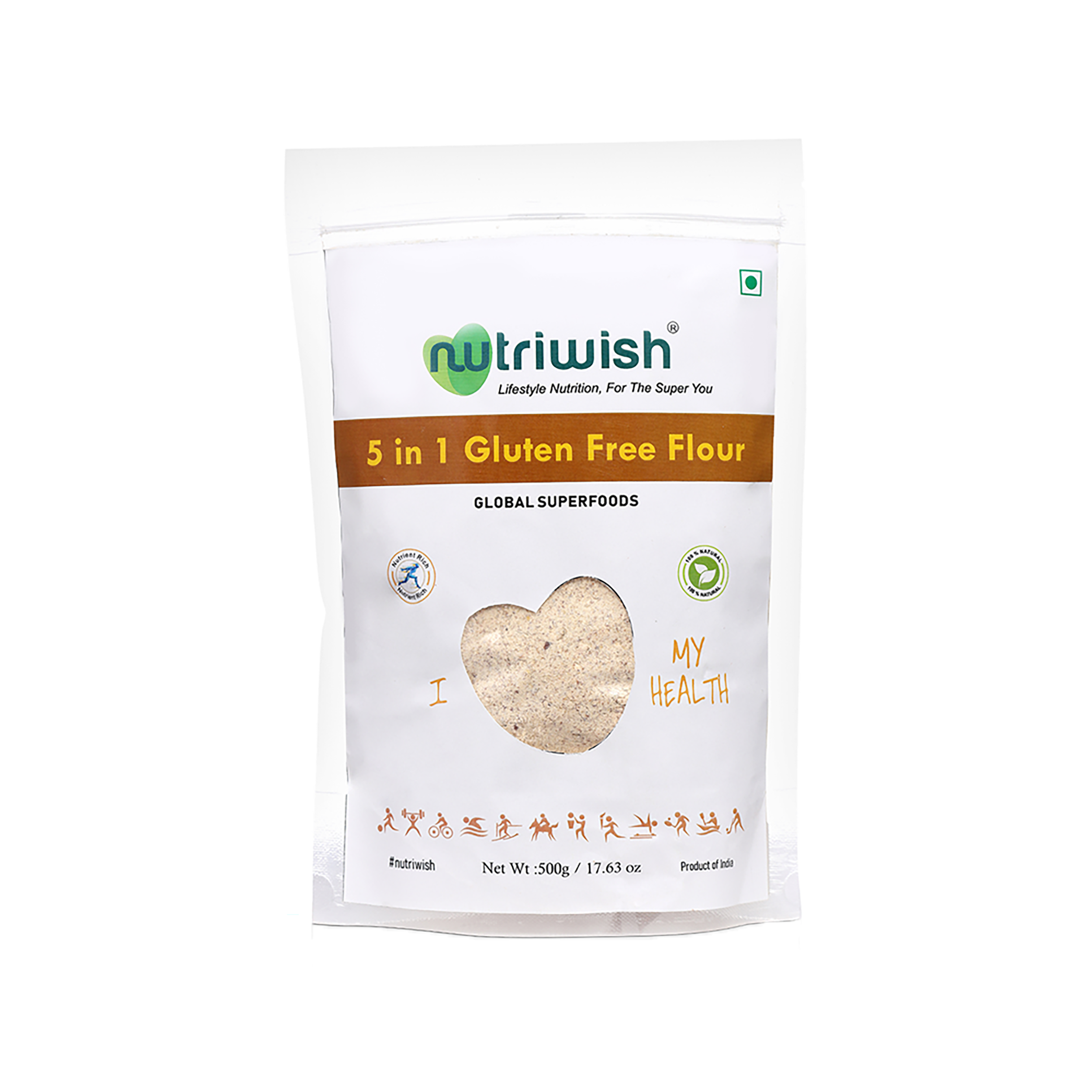 Nutriwish 5-in-1 Gluten Free Flour, 500g